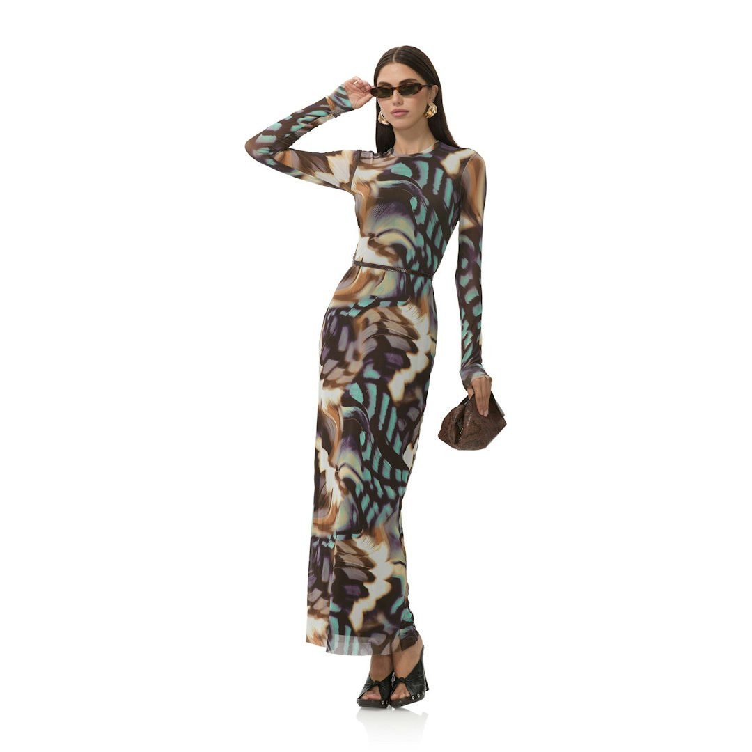 Didi Dress - Feather Swirl | ShopAFRM