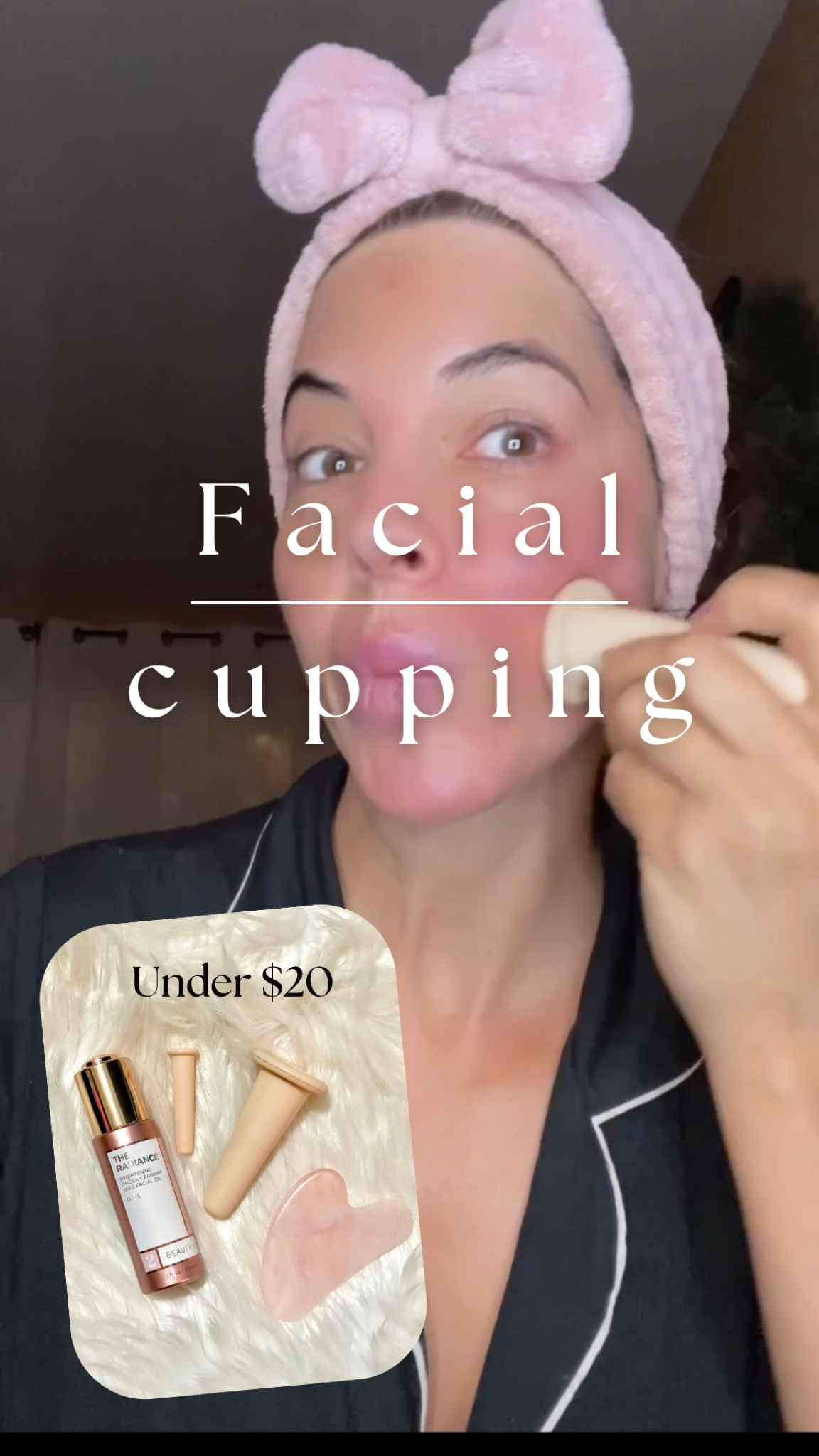 Facial cupping is so enjoyable and has so many skin benefits. This amazing set is under $20, you get two👯‍♀️ sets of the different sized cups and comes with a rose quartz gua sha stone too. I am linking the facial oil I use with it. 

#LTKbeauty #LTKfindsunder50 #LTKover40