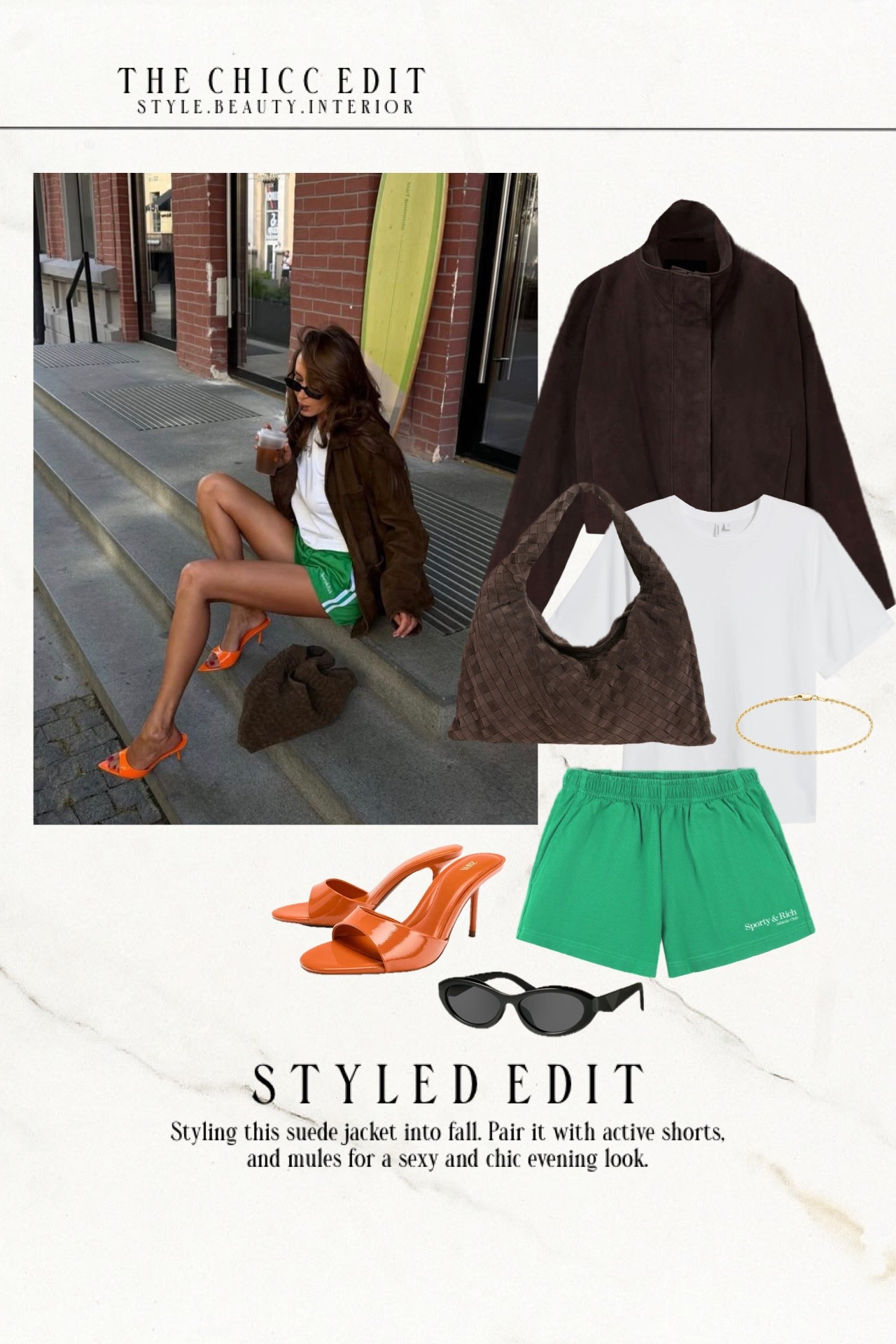 Sporty and chic ootd 💚

#athleisure #dupe #bag #heels #shorts tee sunglasses bracelet

#LTKootd #LTKgrwm #LTKOver40