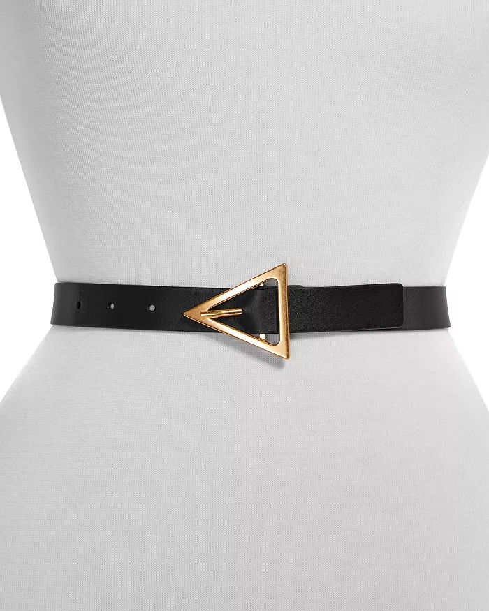 Women's Triangle Buckle Leather Belt | Bloomingdale's (US)