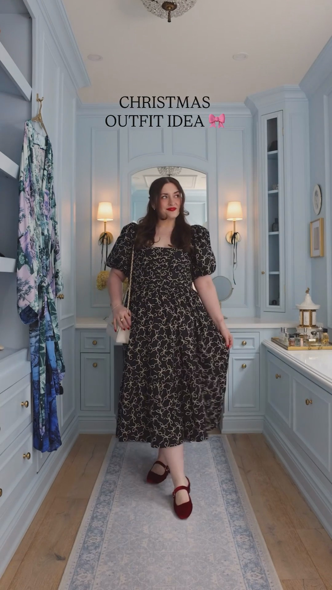 Holiday dress outfit / Christmas dress / evening event look / office party / holiday party / work party / new years / midsize / puff sleeve / bow dress 

Sizing: L regular in dress / XL in thigh saver / L/XL in robe / 999 velvet in lipstick

#LTKholiday #LTKcurves #LTKmidsize