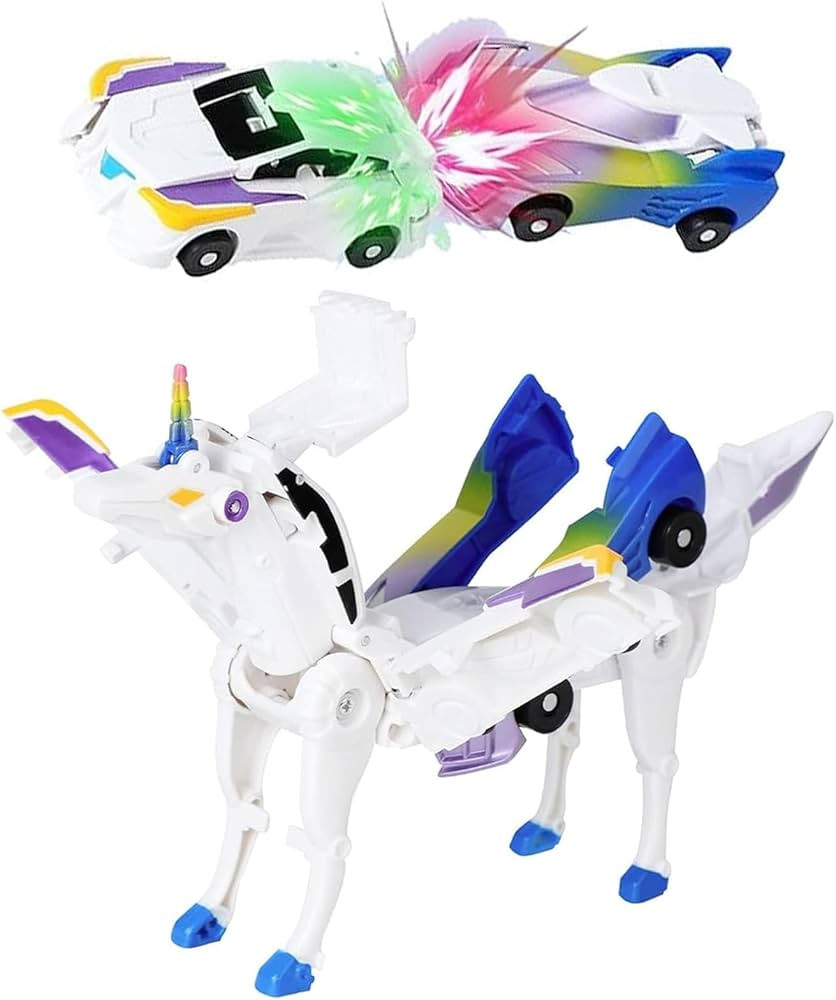 FOTN Two Car Transform Unicorn，Unicorn Car Transformer Toy，Cars That Turn Into Unicor，for T... | Amazon (US)