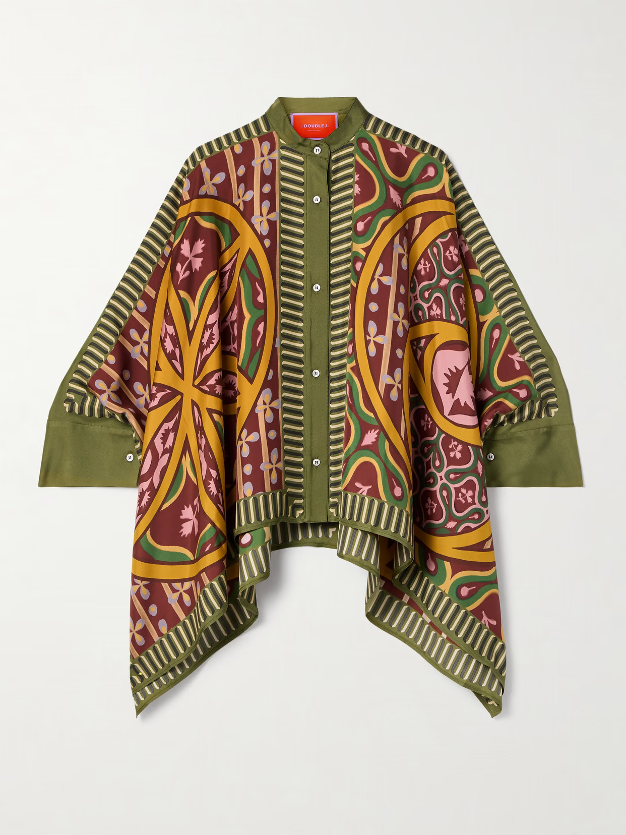 La DoubleJ - Foulard Printed Silk-twill Shirt - Yellow | NET-A-PORTER (US)