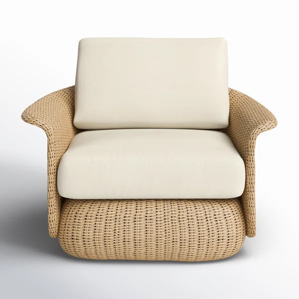 Calista Wicker Outdoor Lounge Chair with Cushion | AllModern