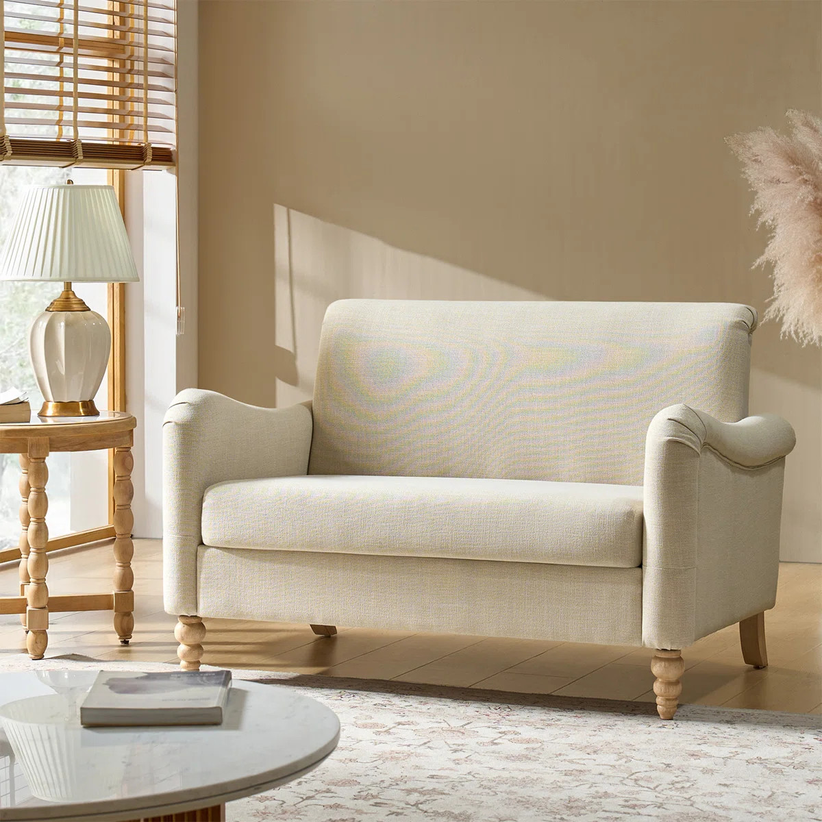 Terren 50.5" W Linen Upholstered Loveseat | Wayfair North America