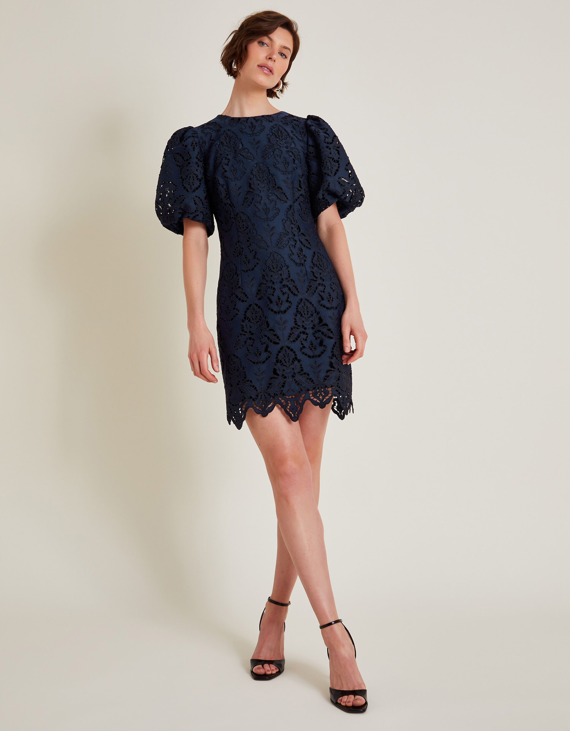Lila Lace Tunic Mini Dress Blue | Monsoon (UK)