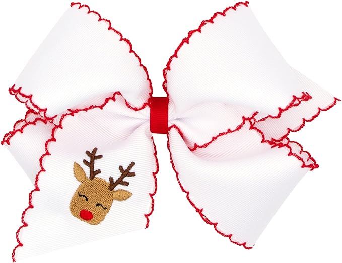 Wee Ones Moonstitch Embroidered Christmas Bow | Amazon (US)