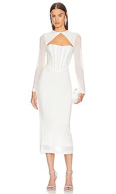 Bardot Ramona Corset Mesh Dress in Orchid White from Revolve.com | Revolve Clothing (Global)