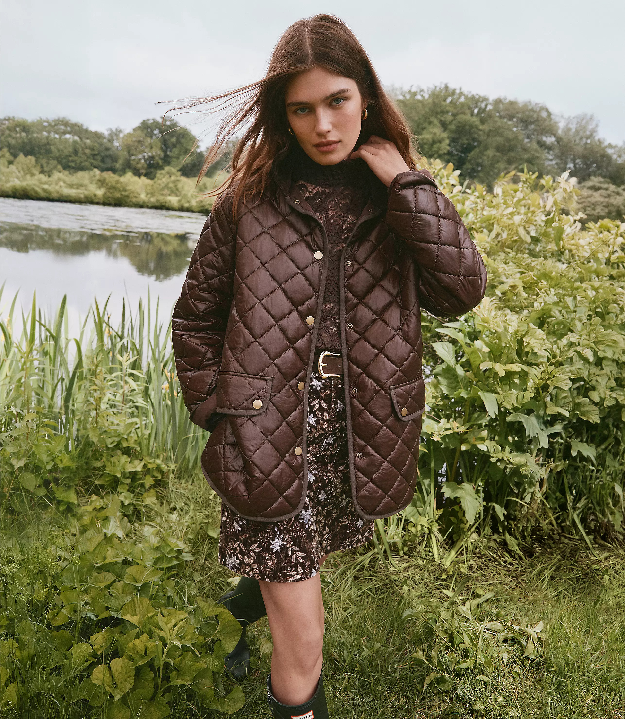 Quilted Puffer Barn Jacket | LOFT