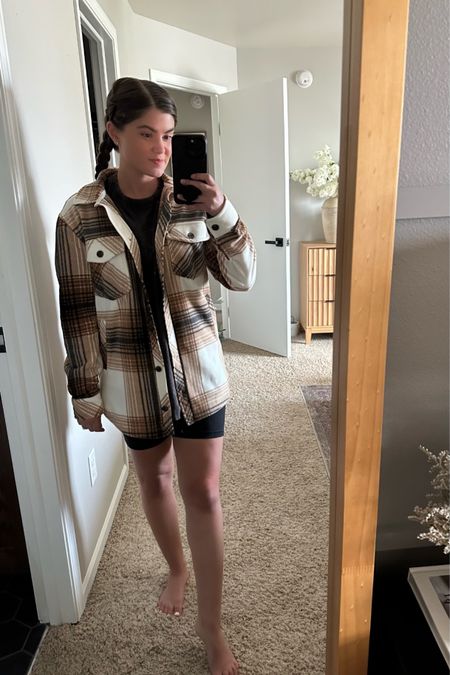 Got this shacket st the Nordstrom sale this year and it doesn’t disappoint! 

Plaid shacket, fall outfit, biker shorts, thread & supply, polar fleece shacket

#LTKstyletip #LTKunder50 #LTKSeasonal