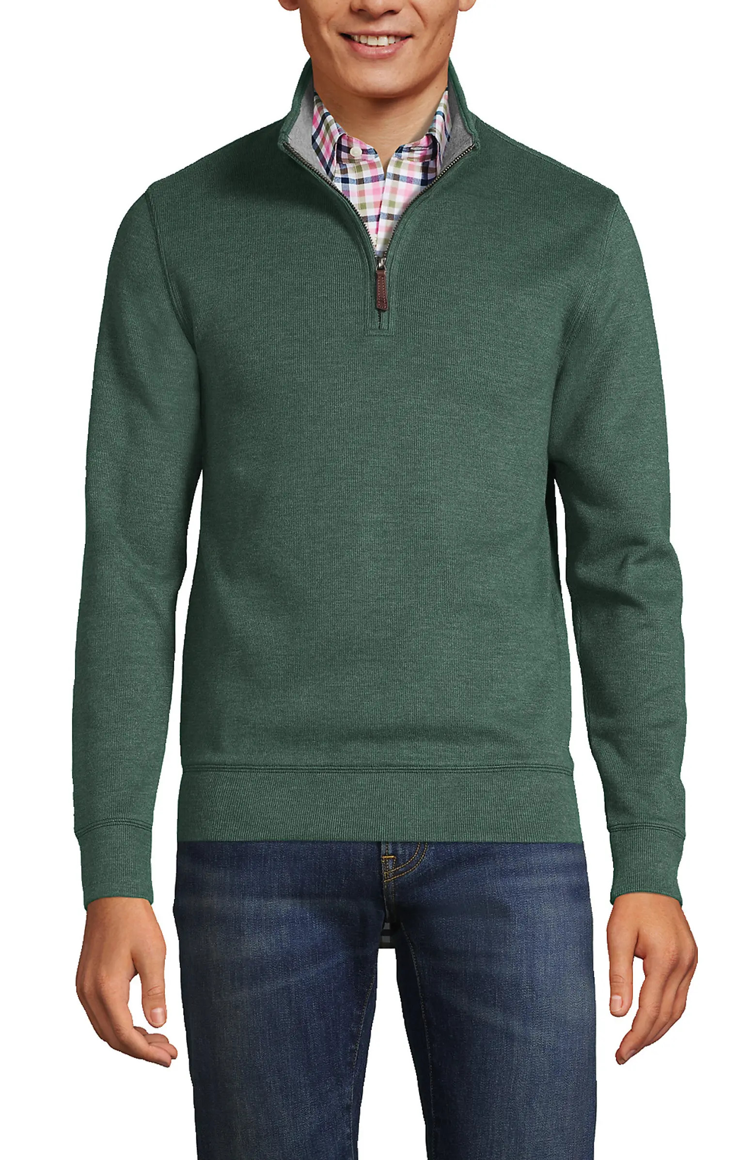 Lands' End Bedford Rib Quarter Zip Sweater | Nordstrom | Nordstrom