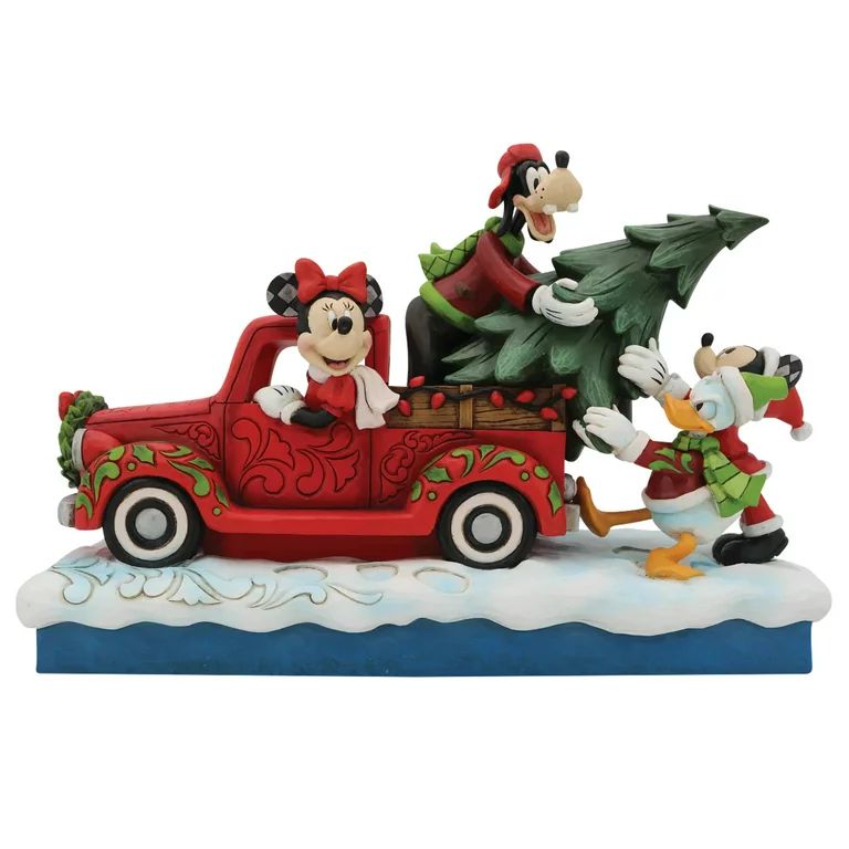 Enesco Disney Tradition Red Truck with Mickey and Friends Figurine #6010868 | Walmart (US)