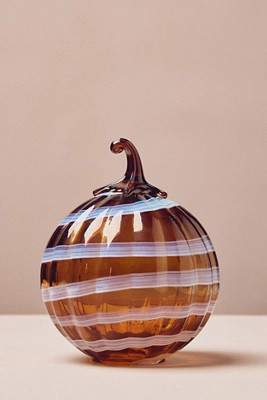 Swirl Decorative Glass Pumpkin | Anthropologie (US)