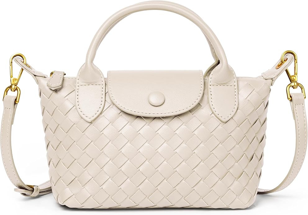 Joryin Hand Woven Purses for Women, Mini Crossbody Bag Dumpling Bag. Top Handle Bag Small Purse B... | Amazon (US)