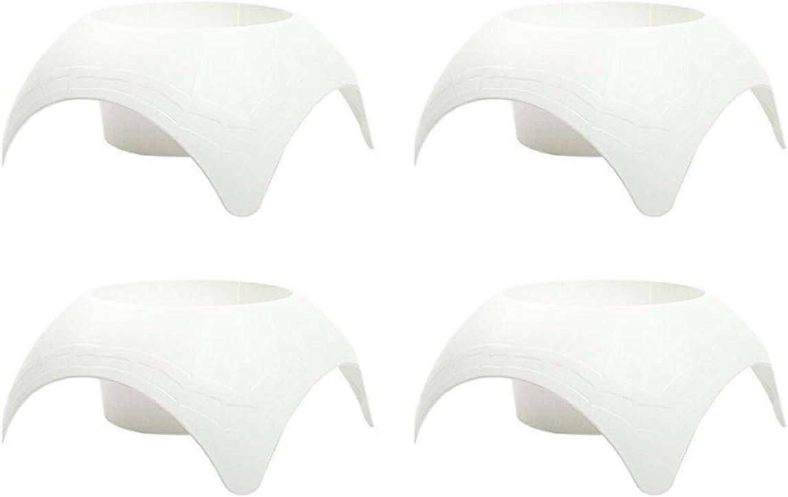 Beach Vacation Accessory Turtleback Sand Coaster Drink Cup Holder, Pack of 4 (White) | Amazon (US)