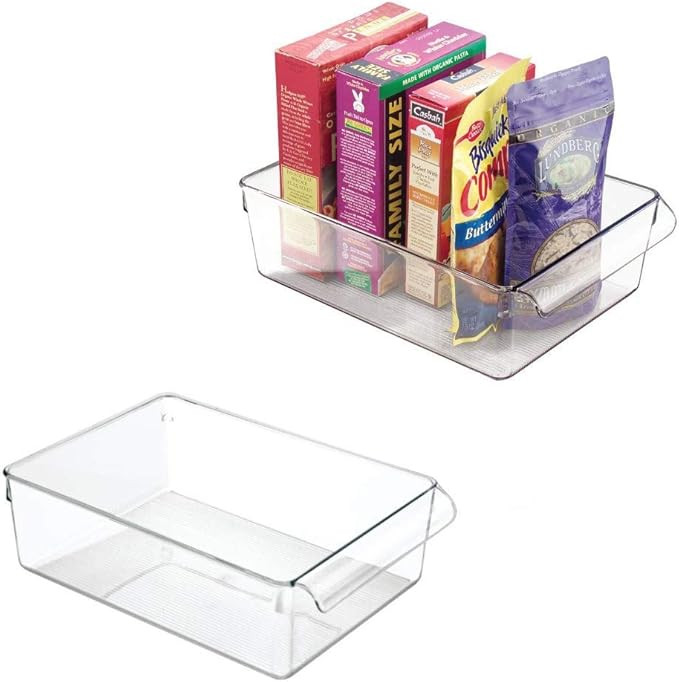iDesign Linus Plastic Fridge and Freezer Storage Organizer Bin, Clear Container for Food, Drinks,... | Amazon (US)