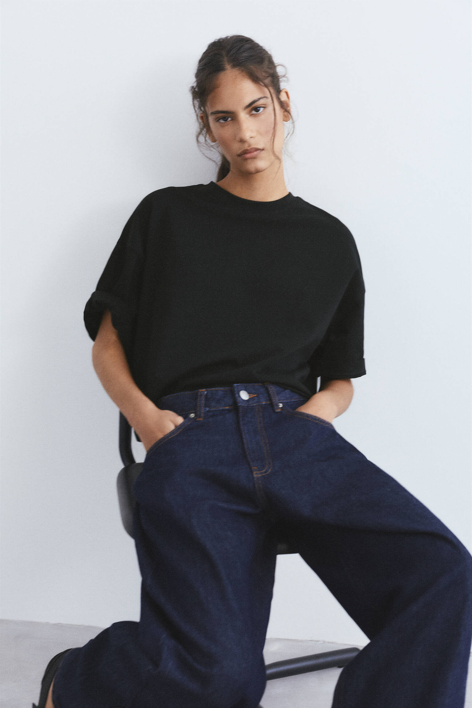 Boxy short sleeve T-shirt | Pull&Bear United Kingdom | PULL and BEAR UK