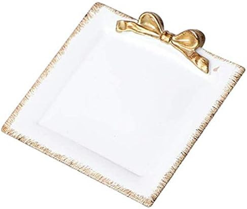 Teensery Square Jewelry Holder Dry Fruit Snack Cake Dessert Jewelry Display Dish Trinket Tray Des... | Amazon (US)
