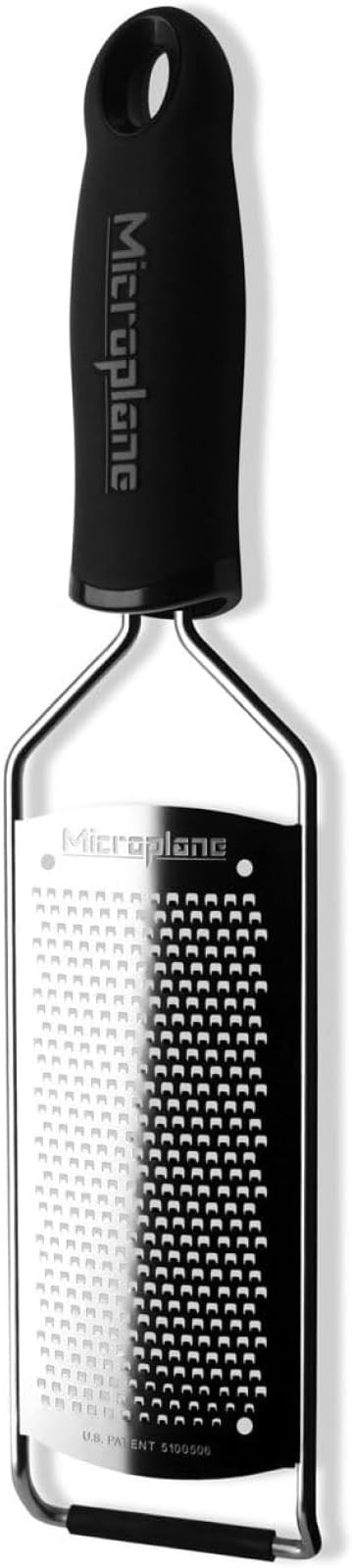 Microplane Gourmet Series Hard Cheese Grater (Fine, Black) | Amazon (US)