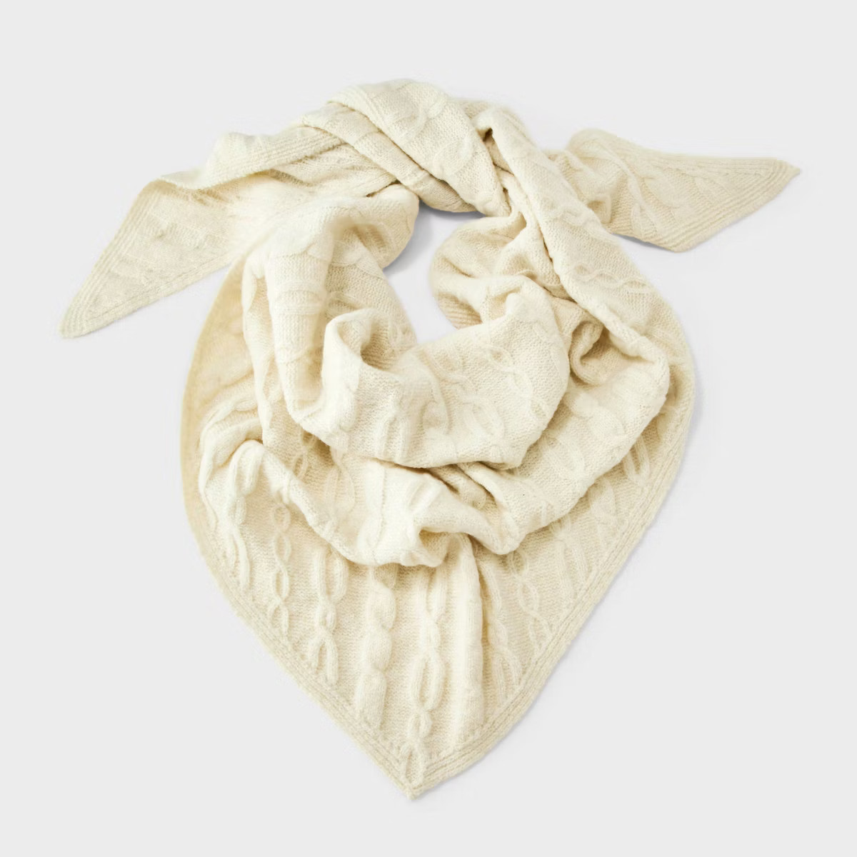 Cozy Alpine Oversized Cable Triangle Scarf - Universal Thread™ | Target