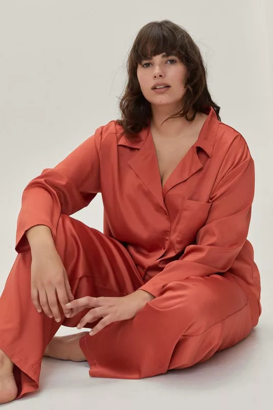 Plus Size Recycled Slouchy Pajama Set | Nasty Gal (US)