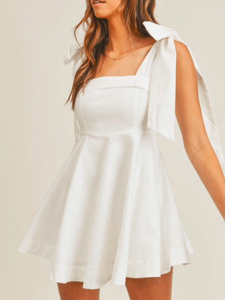 Walking Down the Aisle White Mini Dress | Confête