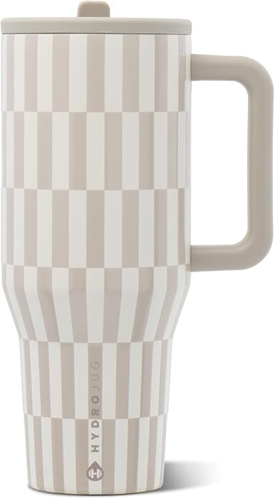 HydroJug Traveler 32oz, Insulated Tumbler with Handle & Straw, Latte | Amazon (US)