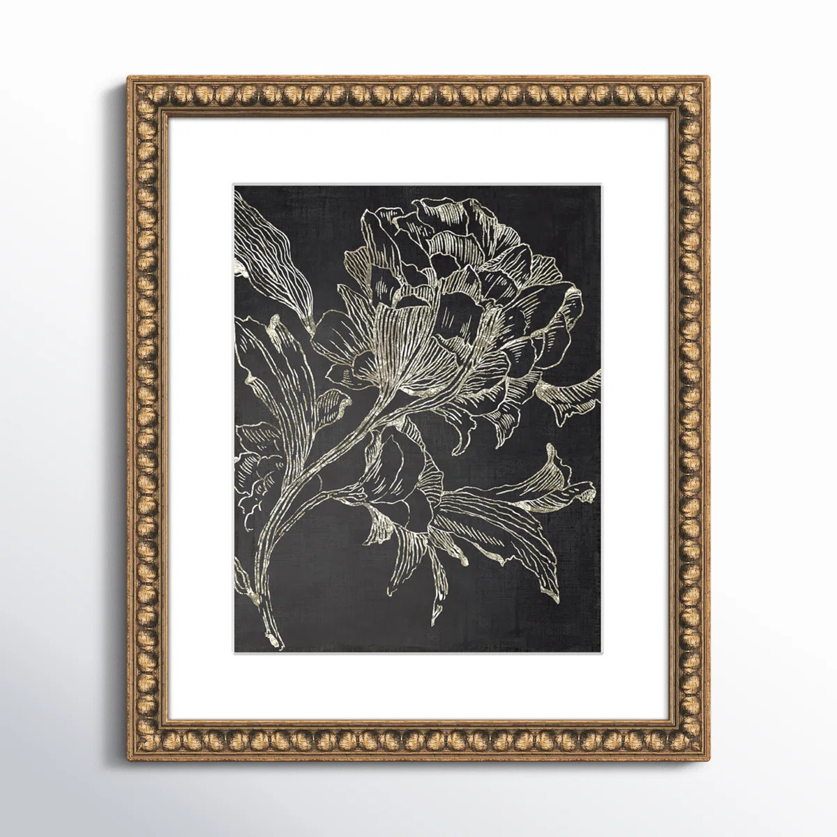 Clarendon Golden Flower Folklore I by Asia Jensen - Picture Frame Graphic Art Print | Wayfair North America