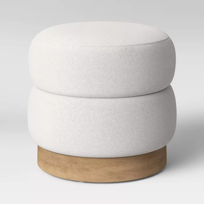 Channel Tufted Ottoman Cream Boucle - Opalhouse™ | Target