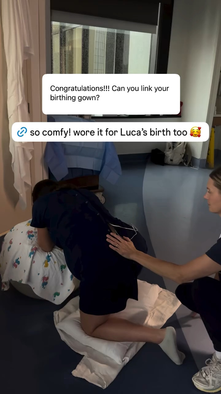 Birthing Gown I wore for Luca and Beau’s birth 🤰 #birth #pregnant #momlife 