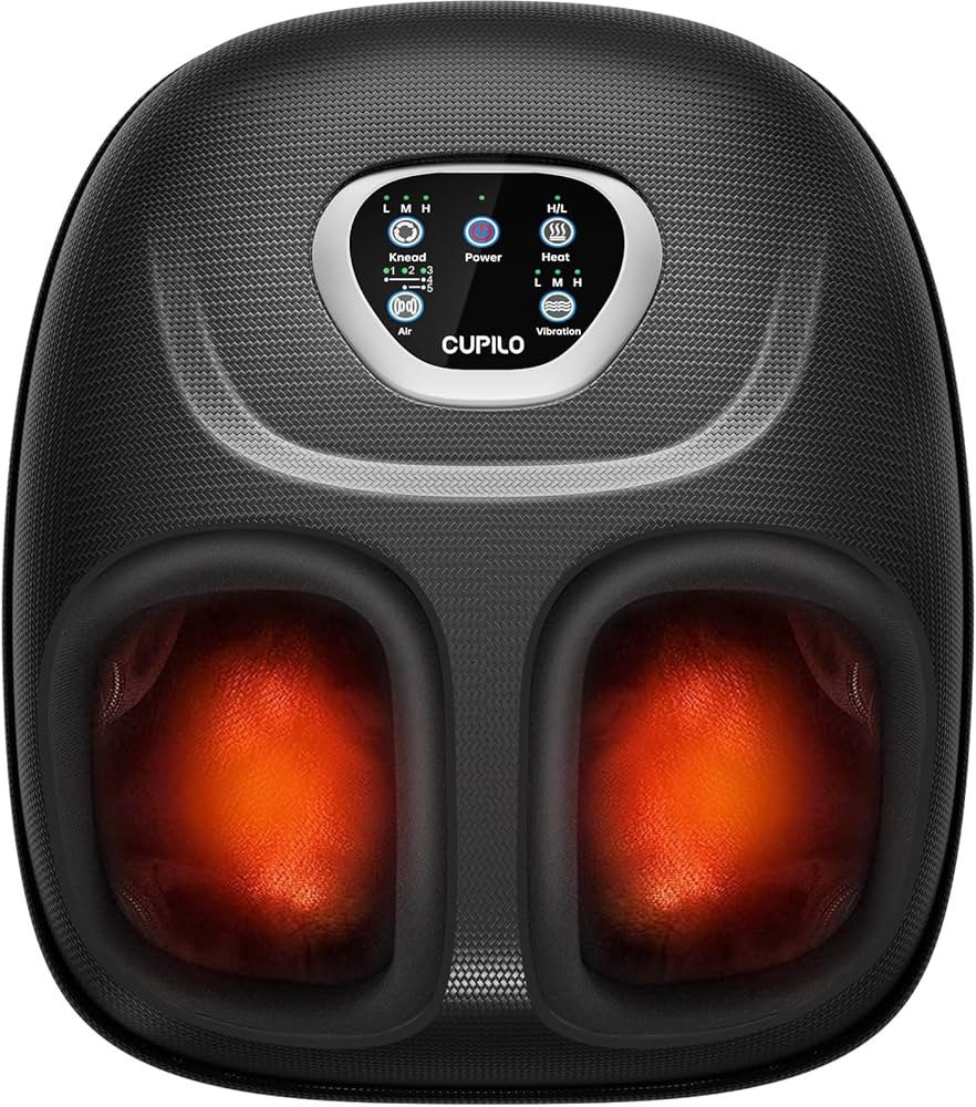 CuPiLo Foot Massager FSA Eligible HSA, 2026 Upgraded, Fathers Day Dad Gifts for Men, Feet Massager with Heat for Plantar Fasciitis Relief, 5 Levels Compression & Vibration Massage for Neuropathy | Amazon (US)