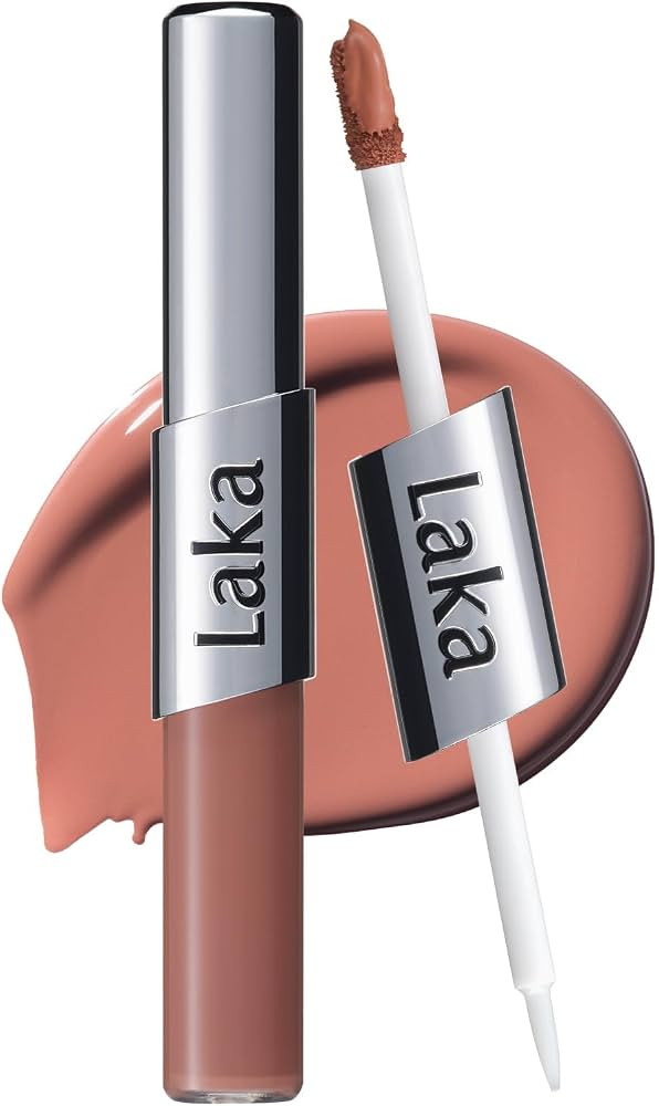 Laka Perfect Twin Lip - Dual-Ended Matte Liquid Lipstick & Clear Gloss | Long Lasting 12 Hour Col... | Amazon (US)