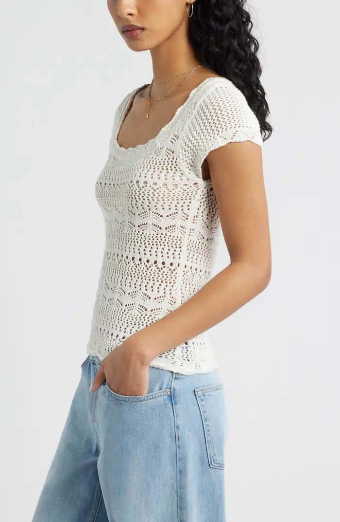 Cotton Pointelle T-Shirt | Nordstrom