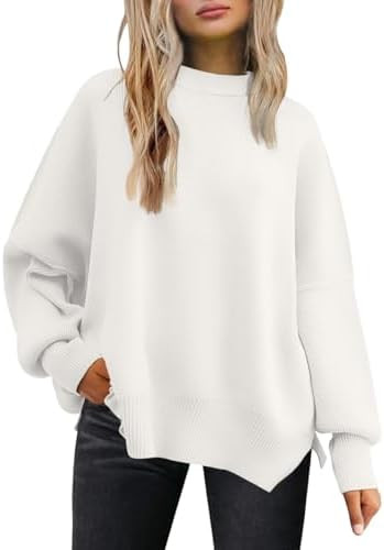 LILLUSORY Oversized Sweaters for Women 2025 Fall Fashion Outfits Trendy Crewneck Knit Cute Lightw... | Amazon (US)