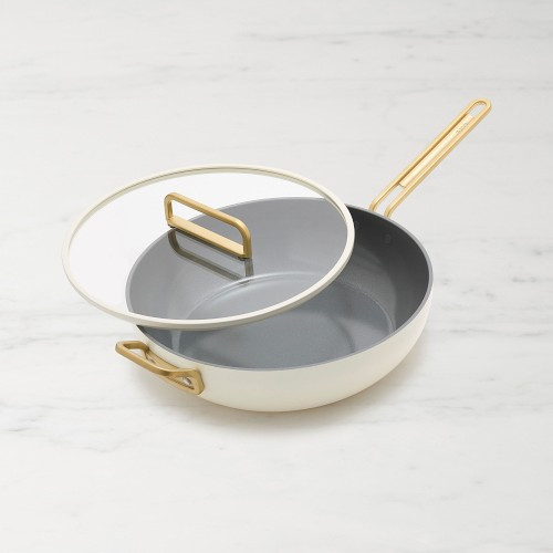 GreenPan(TM) Stanley Tucci(TM) Ceramic Nonstick 6.5-Qt. Essential Stanley Pan, Carrara White | Williams-Sonoma