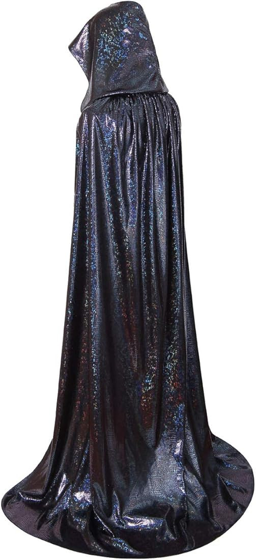 GRACIN Halloween Full Length Cloak Shiny Hooded Cape Men Women Mardi Gras Christmas Costume | Amazon (US)