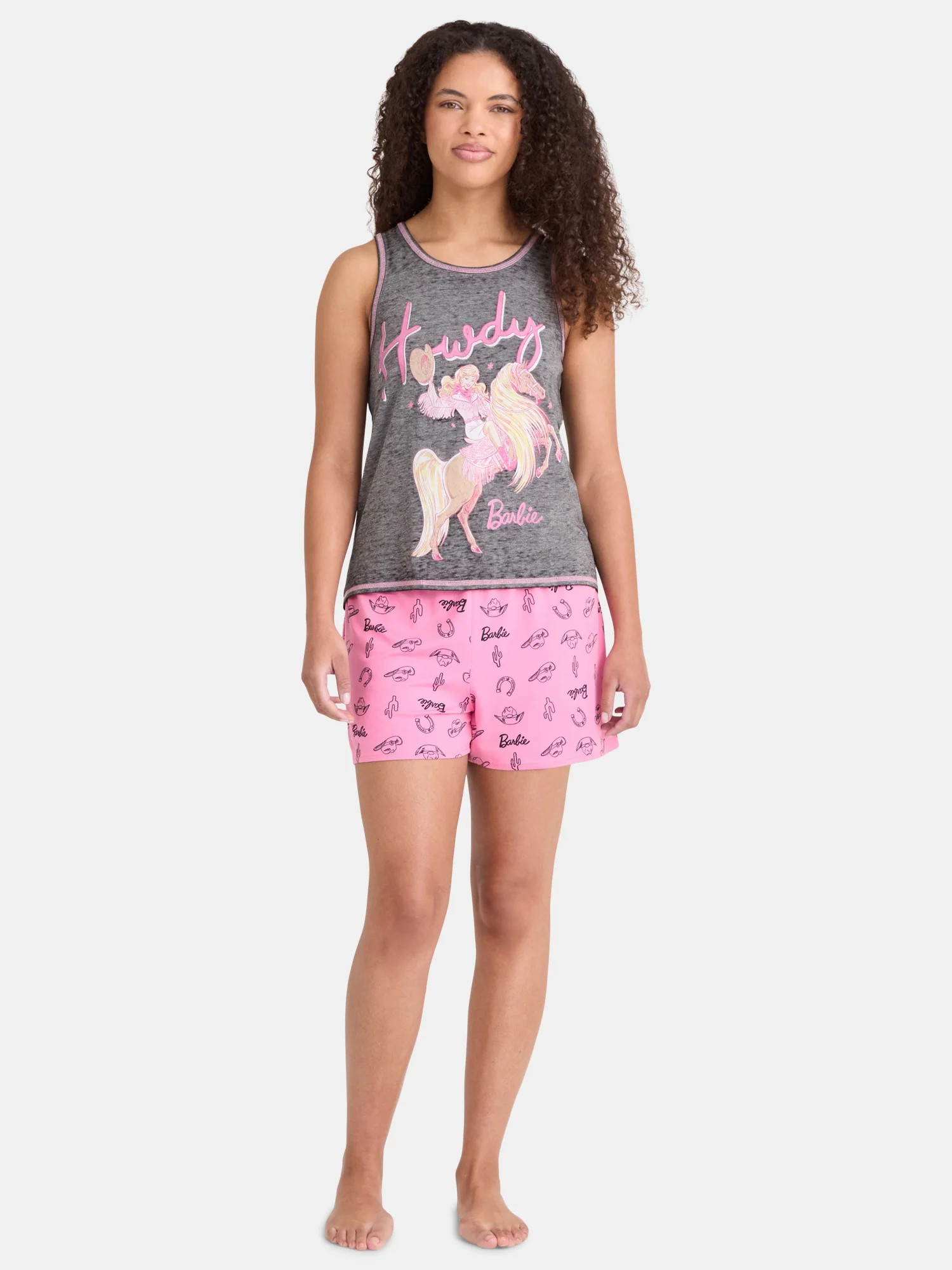 Barbie Women's Tank Top and Shorts Pajama Set, 2-Piece, Sizes XS-3X | Walmart (US)