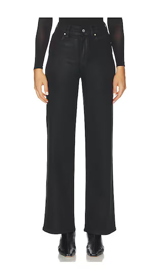 Sasha Wide Leg Jeans in Black Fog Luxe Coating | Revolve Clothing (Global)