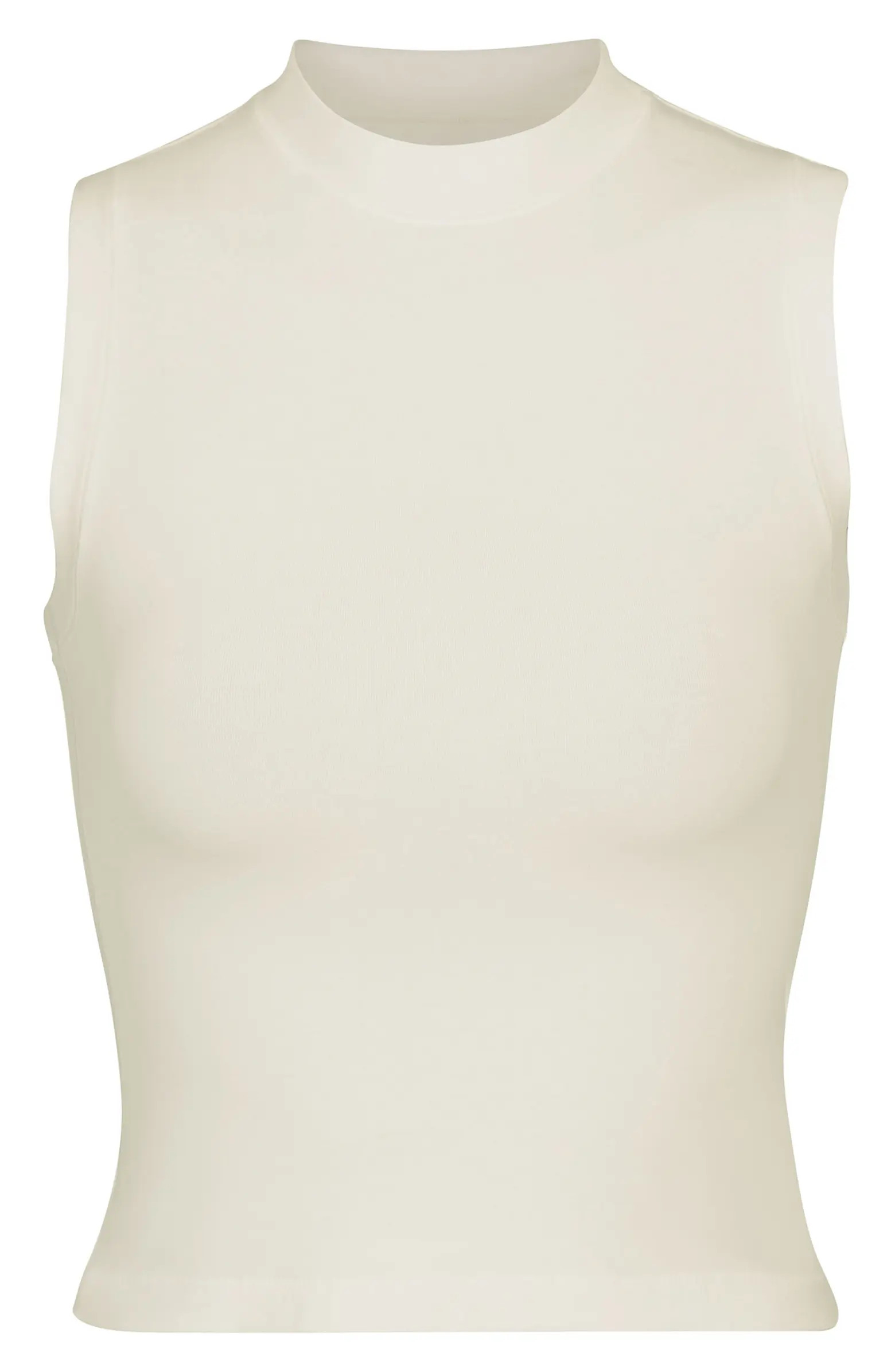 Stretch Cotton Jersey Mock Neck Tank | Nordstrom