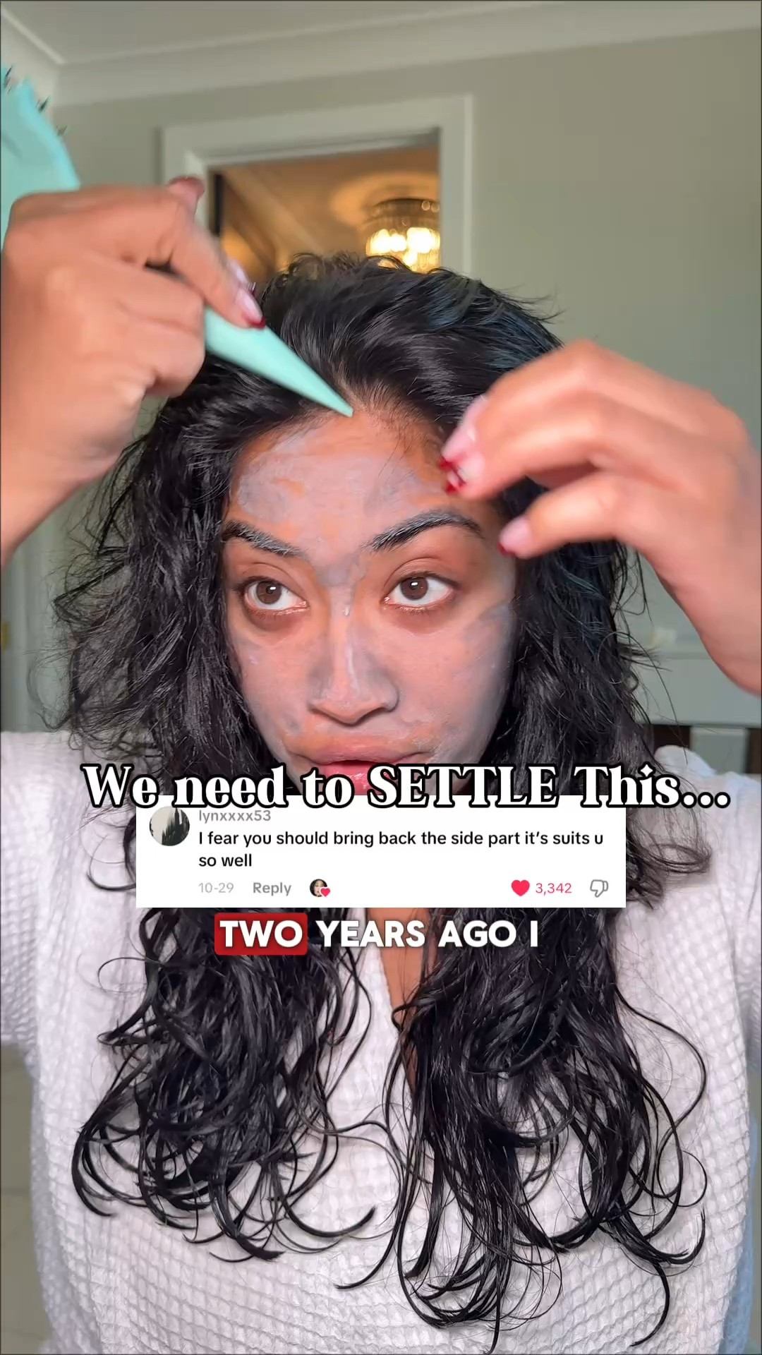 Everyone kept saying I looked too millennial with a side part so I went with a middle part. Now after the Esmeralda video, you guys are telling me to bring it back 🤣 which part looks the best on my wavy curly hair ⁉️ 

#LTKBeauty #LTKFindsUnder100 #LTKU