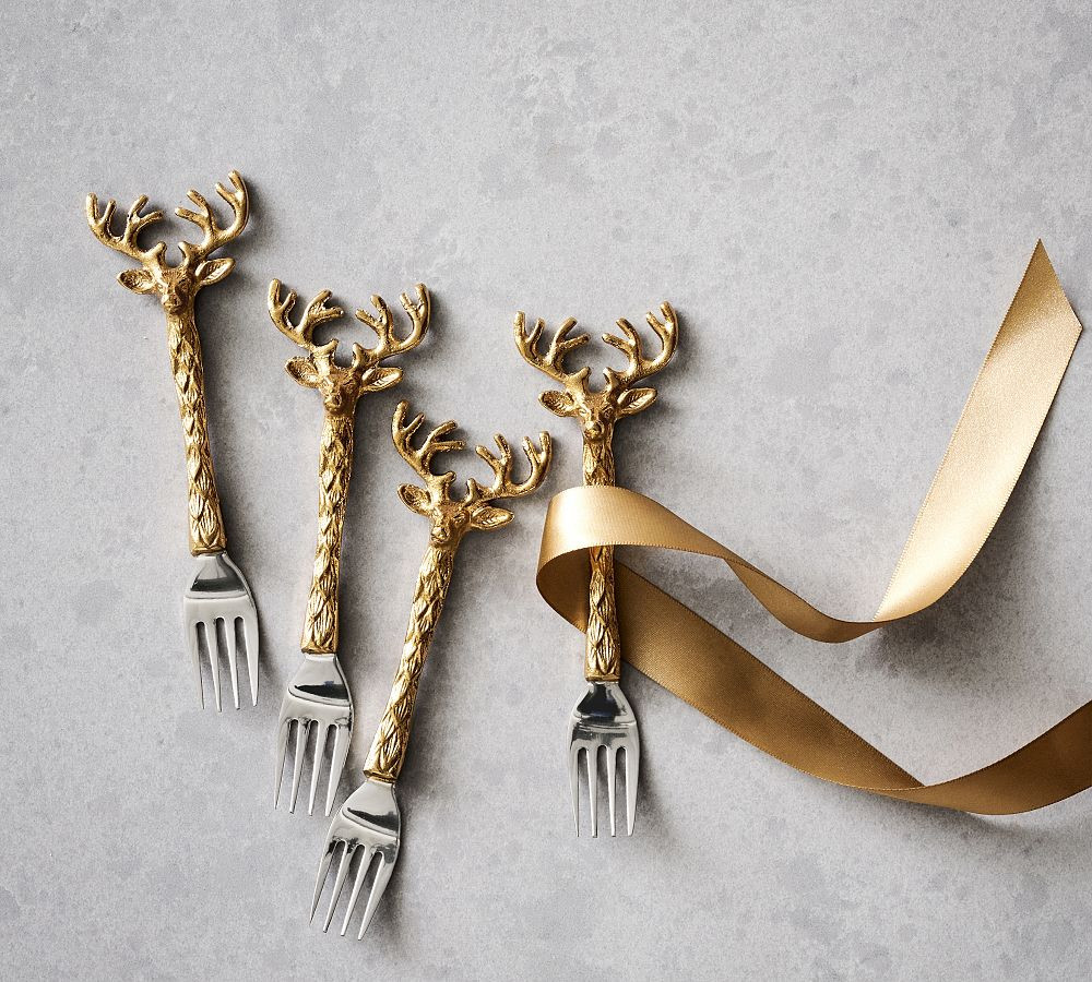 Stag Appetizer Forks - Set of 4 | Pottery Barn (US)