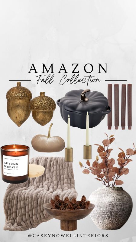 Fall, autumn, amazon home, home decor, neutral, modern, transitional design, table styling, shelf styling, acorn, brass, wood, stems, candle, rust, candle holder, taper candles, fur blanket, velvet pumpkin, footed bowl, wood bowl, pedestal bowl, vase, pottery, pine cones, seasonal, holiday, baking dish, pumpkin dish, kitchen, cooking.

#LTKhome #LTKSeasonal #LTKHoliday