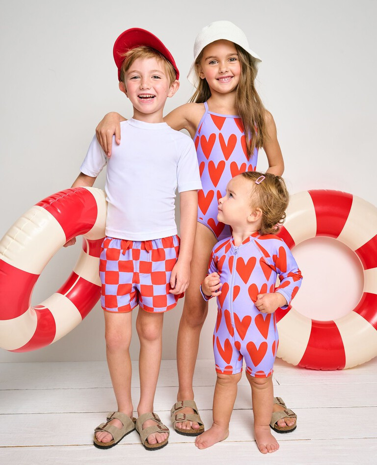 Print Dolphin Vent Swim Trunks | Hanna Andersson