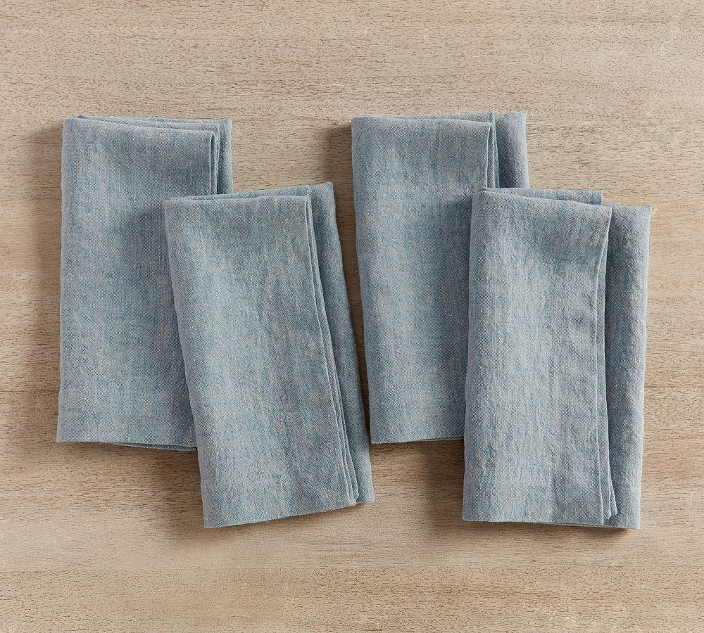 Mason Oversized Linen Napkins | Pottery Barn (US)
