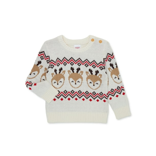 Holiday Time Baby and Toddler Boy or Girls Unisex Sweater, Sizes 12 Months to 5T | Walmart (US)