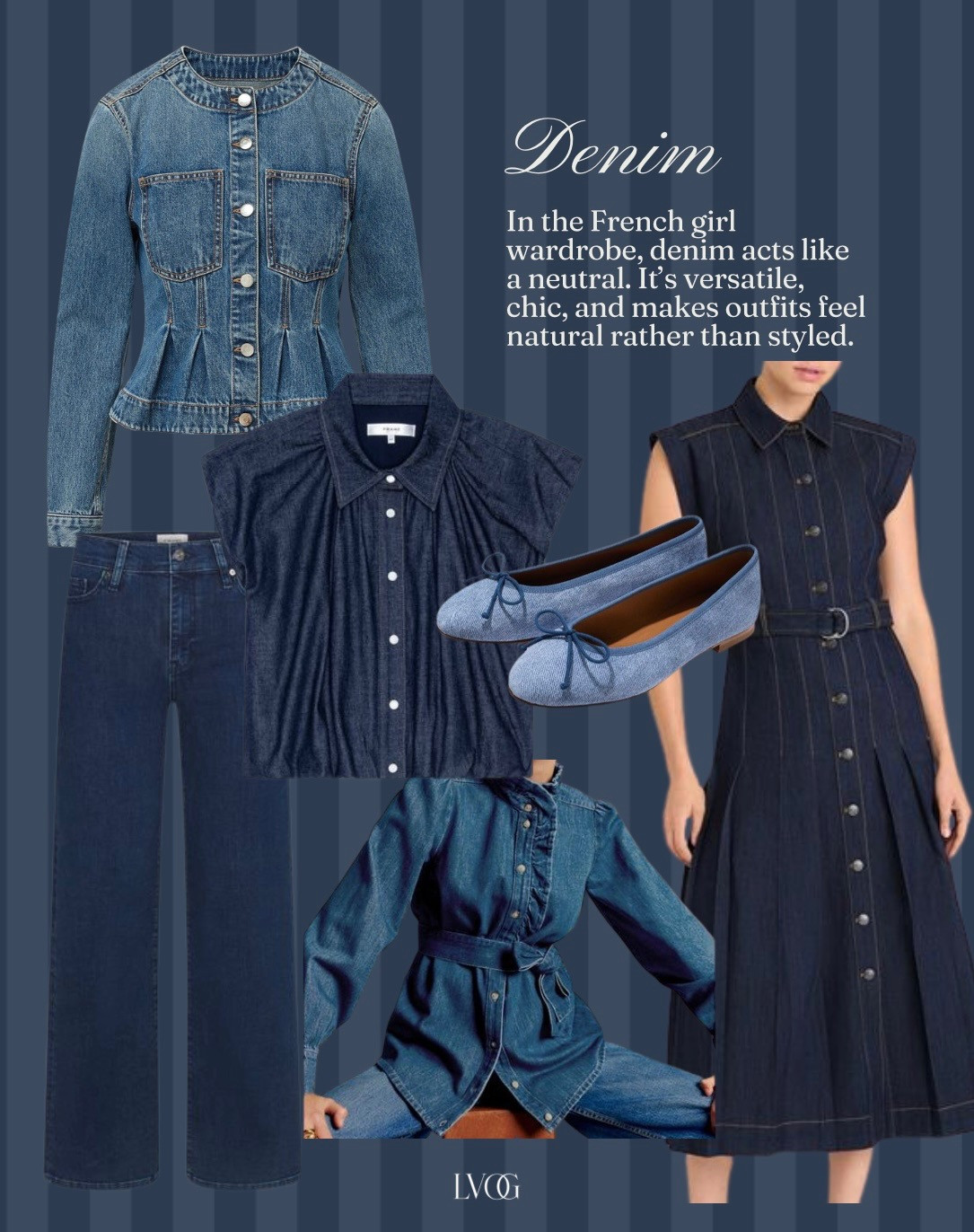 French inspired fashion, denim, jeans, Parisian style, denim jacket 

 #LTKootd #LTKSeasonal