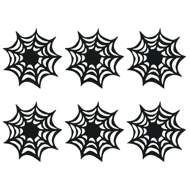 Hemoton 6pcs Halloween Themed Placemat Spider Web Coasters Placemat Decorative Table Placemats Do... | Walmart (US)