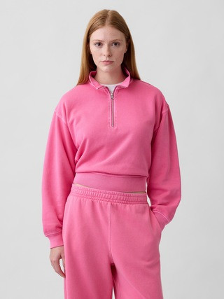 Oversized Fleece Half-Zip Sweatshirt | Gap Factory