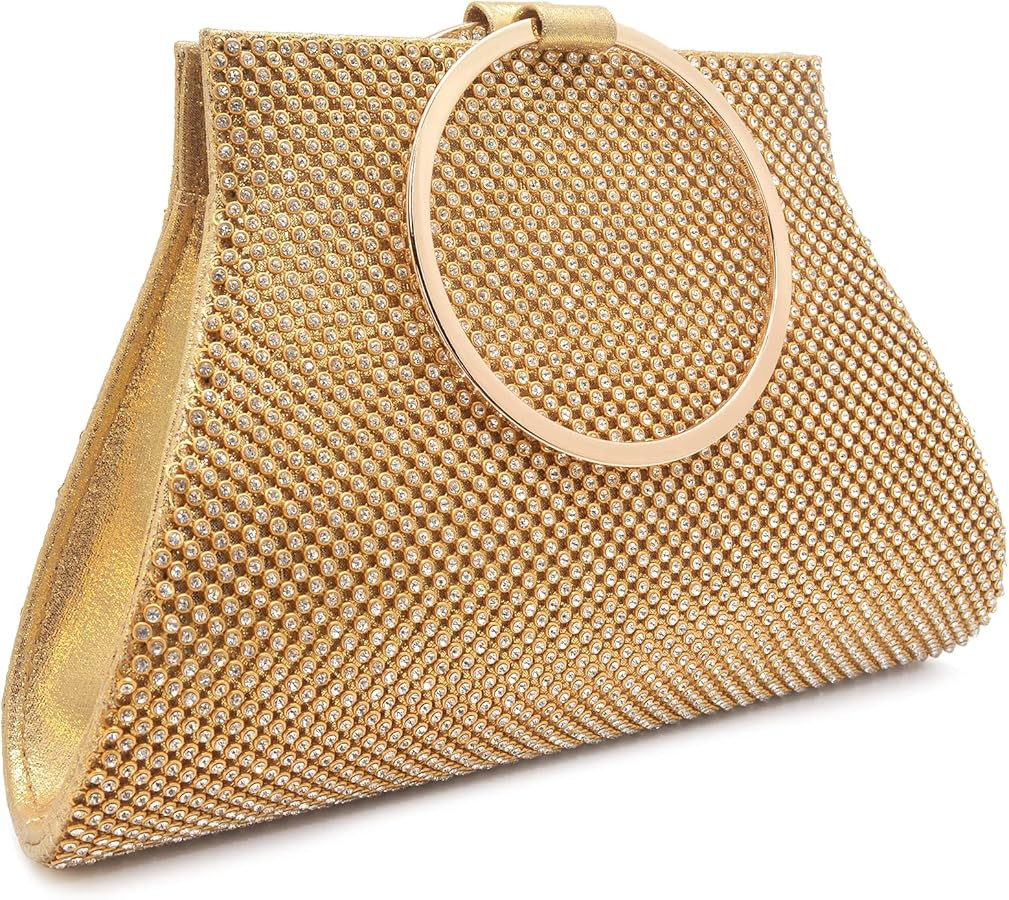 Crystal Clutch Purses Bride and Bridesmaid Handbag Elegant Wristlet Evening Bag for Women | Amazon (US)