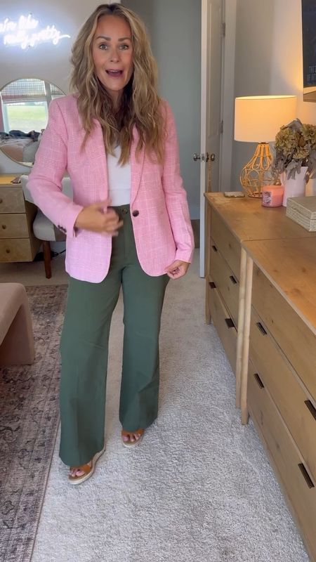 I can do yoga in these 🧘‍♀️ the perfect Spring pant from J Crew Factory is TRULY INCREDIBLE! 

I am wearing a 29 petite in these pants 💚 they are SO stretchy I can sit in them no problem! 

I paired them with a tank and a blazer for the easiest corporate office girlie outfit. Want to wear them casually? Grab  your favorite graphic tee and a jean jacket and you're ready to go!

#jcrewfactory #easyoutfit #momapproved #officeoutfit #workwear #whowhatwear #styleagram #springoutfit

#LTKfindsunder100 #LTKworkwear #LTKstyletip
